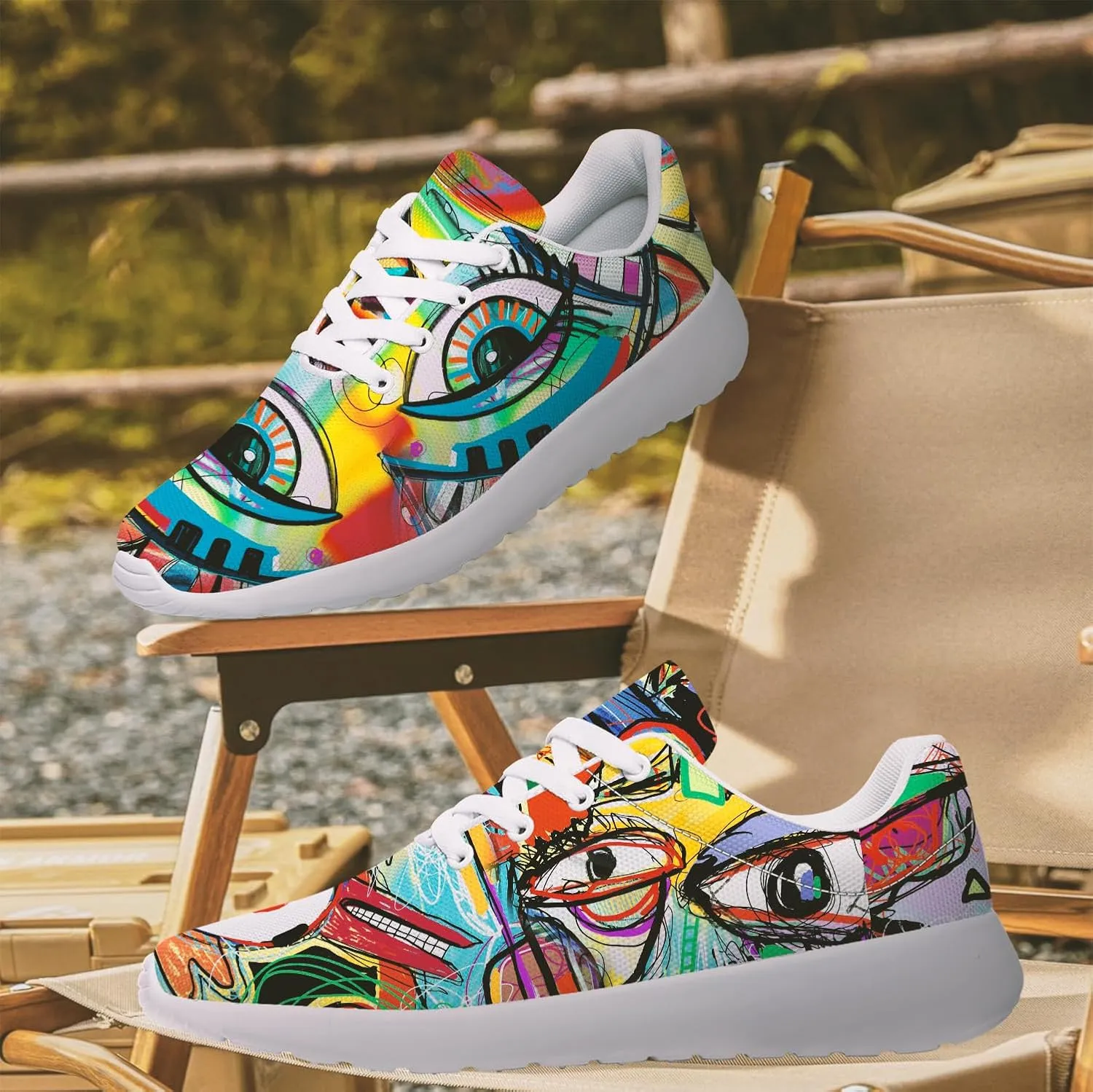Graffiti Sneakers for Women Men Tennis Shoes Funny Running Shoes Gifts for Her Him