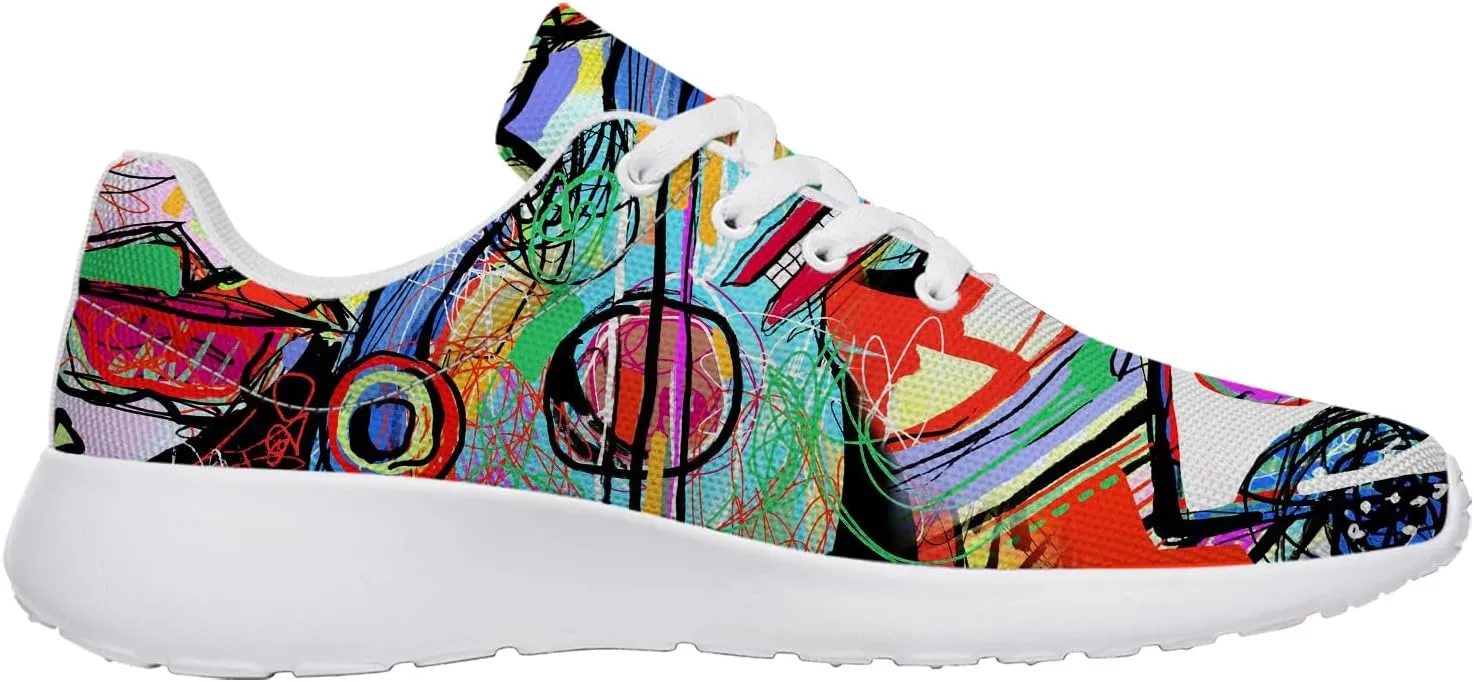 Graffiti Sneakers for Women Men Tennis Shoes Funny Running Shoes Gifts for Her Him
