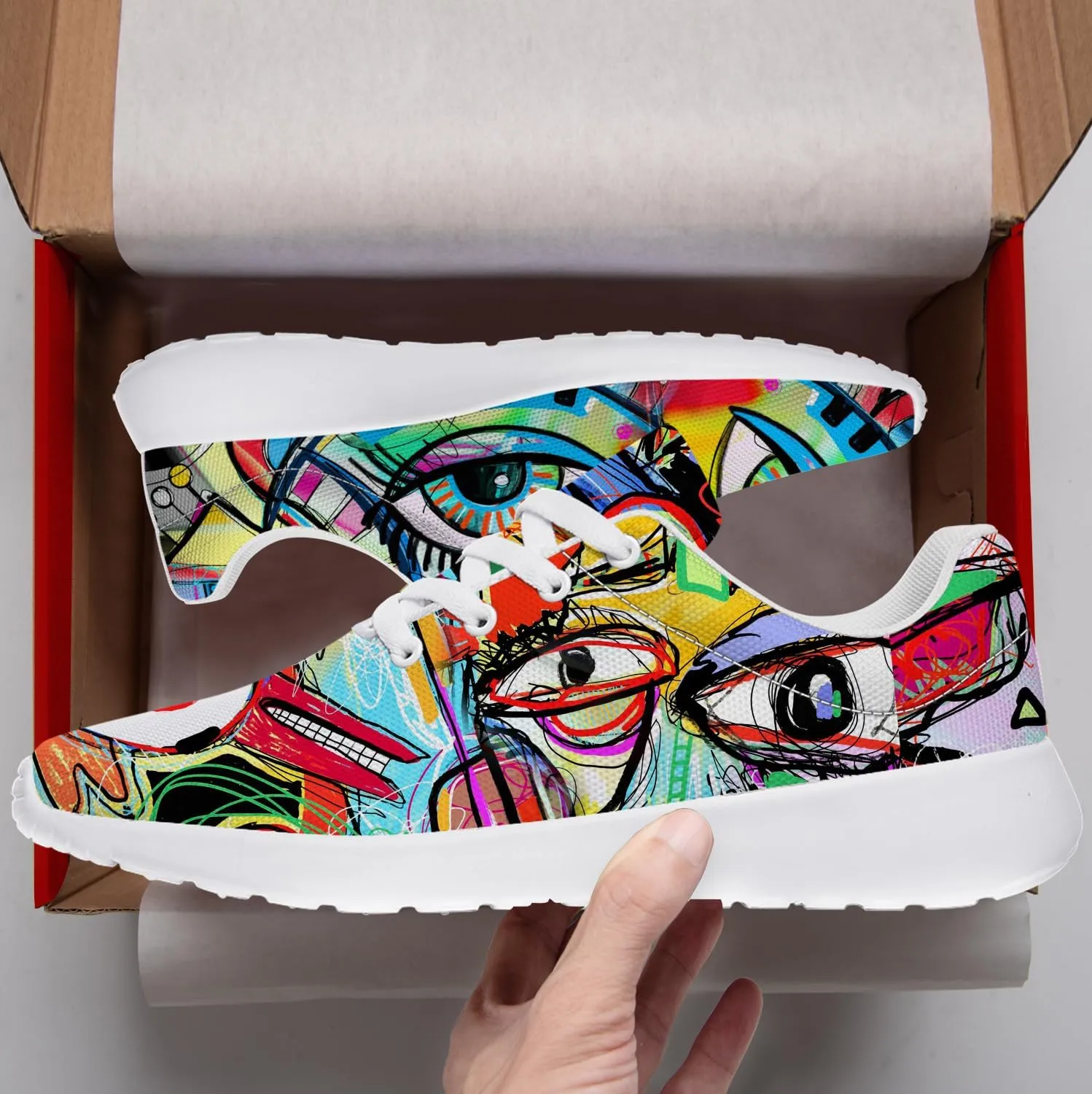 Graffiti Sneakers for Women Men Tennis Shoes Funny Running Shoes Gifts for Her Him
