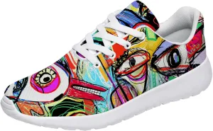 Graffiti Sneakers for Women Men Tennis Shoes Funny Running Shoes Gifts for Her Him