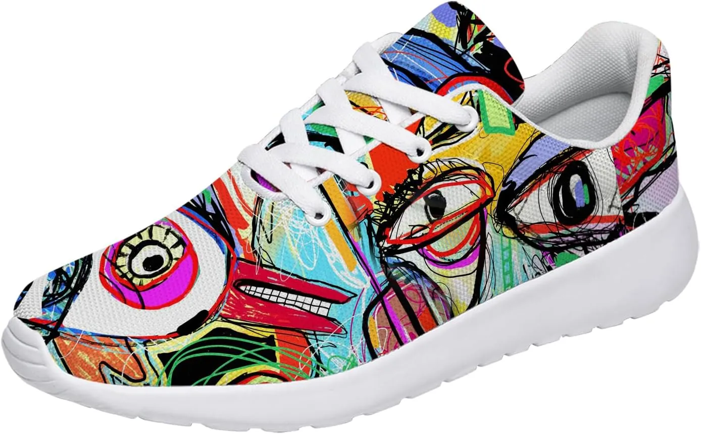 Graffiti Sneakers for Women Men Tennis Shoes Funny Running Shoes Gifts for Her Him