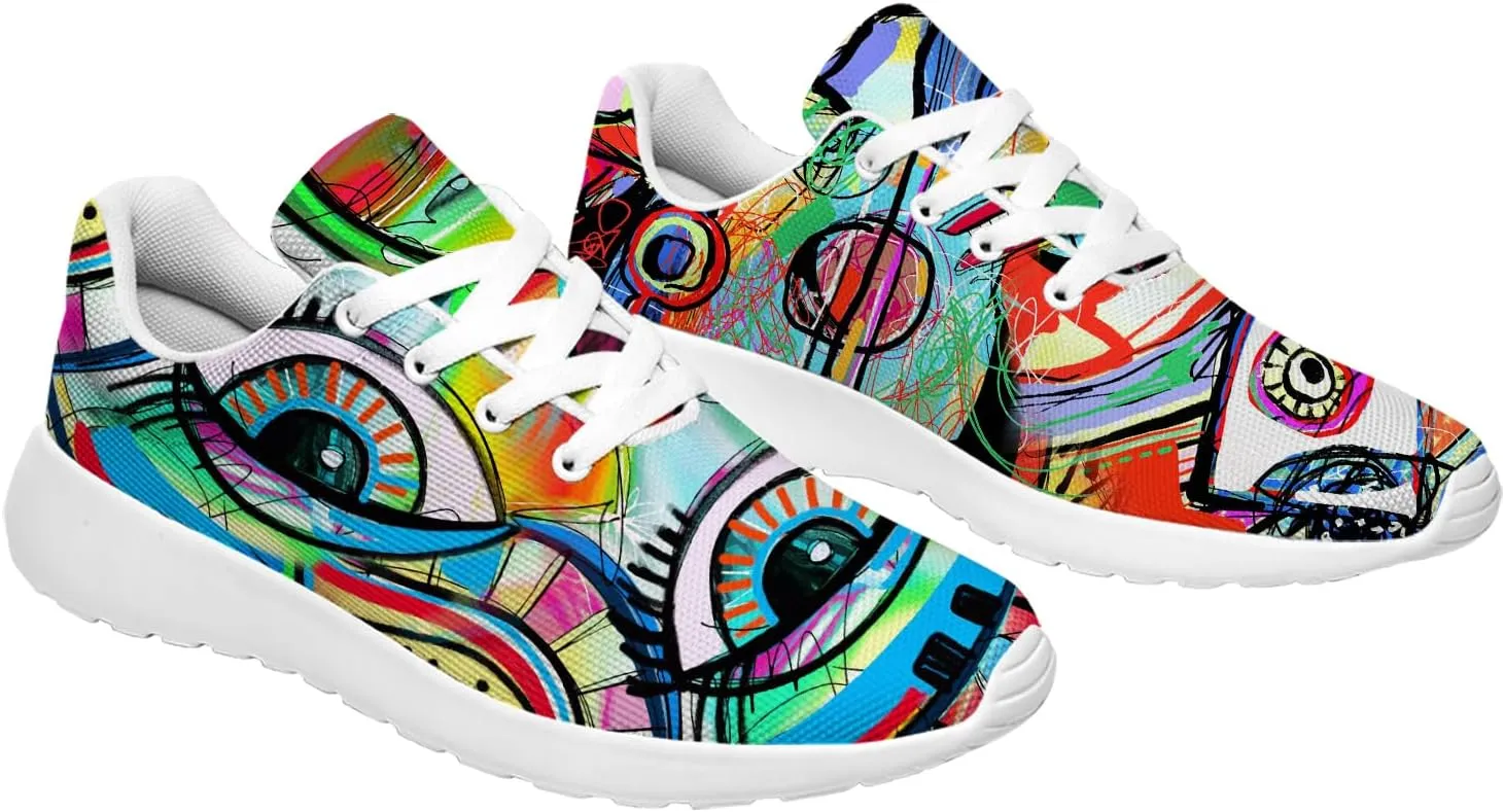 Graffiti Sneakers for Women Men Tennis Shoes Funny Running Shoes Gifts for Her Him