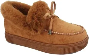 Ladmiple Snow Boots For Women Wide Faux Fur Lined Winter Warm Ankle Booties Anti-Slip Outdoor Slip On Comfort Walking Shoes
