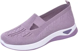 Womens Orthopedic Comfortable Walking Shoes Slip On Sneakers with Arch Support Casual Loafers for Plantar Fasciitis Relief Foot Heel Pain Diabetic Feet
